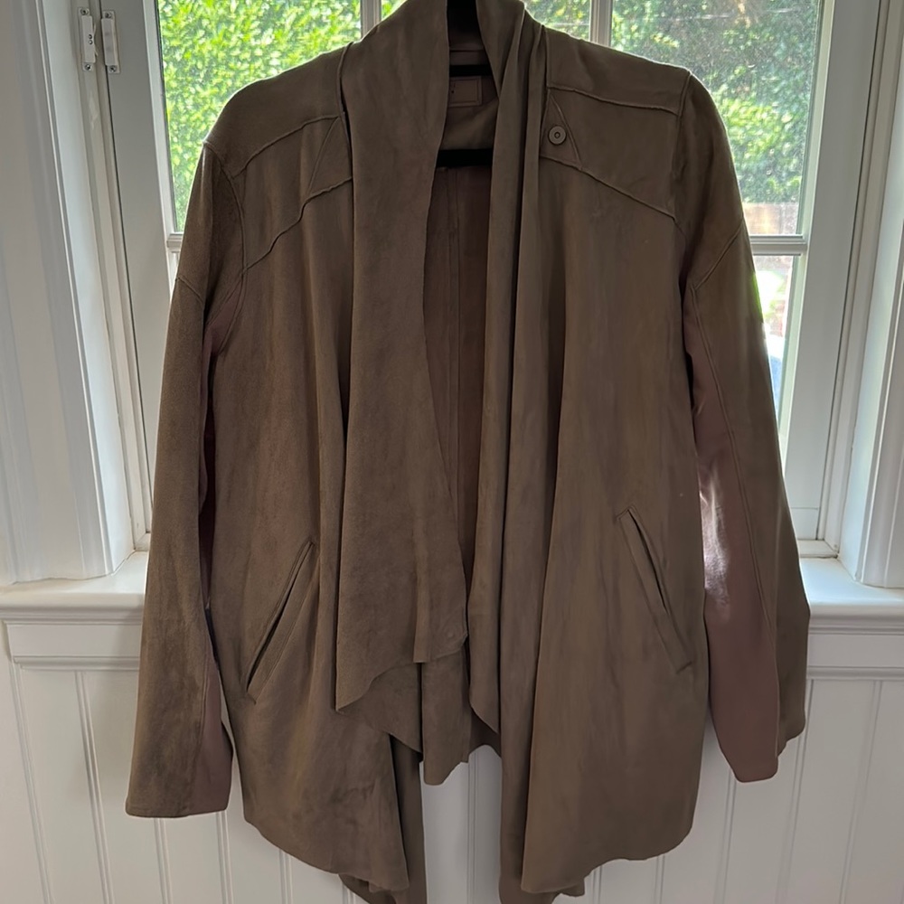 EUC draped suede jacket